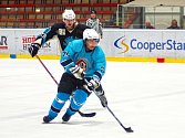 Ve čtvrtém kole letošního ročníku Vesnické ligy podlehli hokejisté Světnova (ve světe modrých dresech) Rudolci vysoko 4:8.