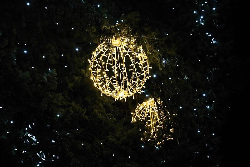 Vánoční strom se v Novém Městě na Moravě rozzářil se tam o něco dříve než jinde. Už v předvečer první adventní neděle.