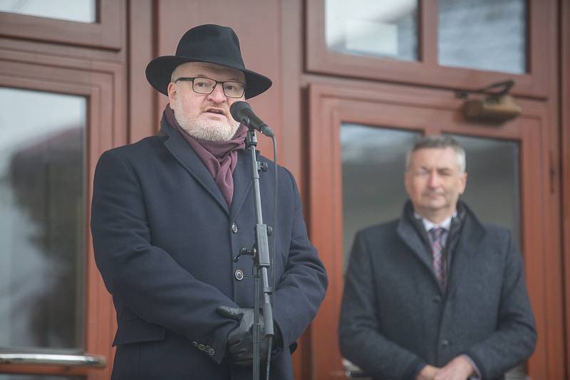 Slavnostní otevření ulice Bradyových v Novém Městě na Moravě.  Na snímku Daniel Herman.