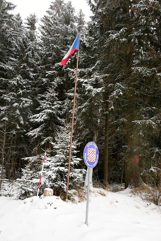 Hranice Čech a Moravy u Sirákova.