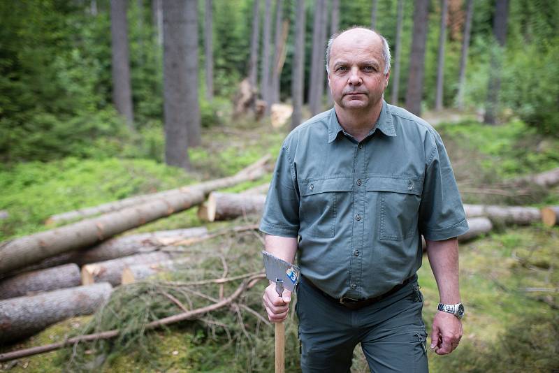 Radek Koudela vedoucí lesní výroby a obchodu se dřívím akciové společnosti Kinský Žďár.