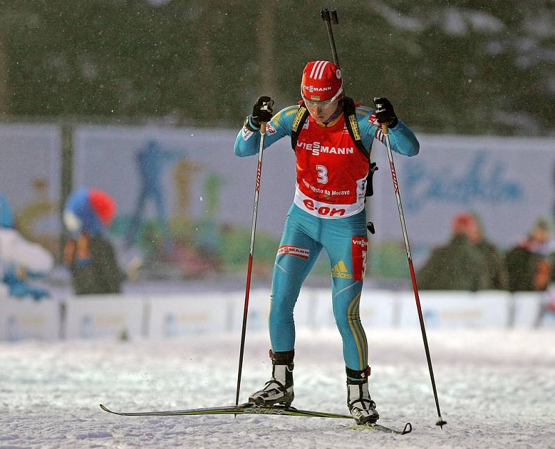 Ukrajinská závodnice Valentina Semerenková dojela nakonec v třetím nejlepším čase.