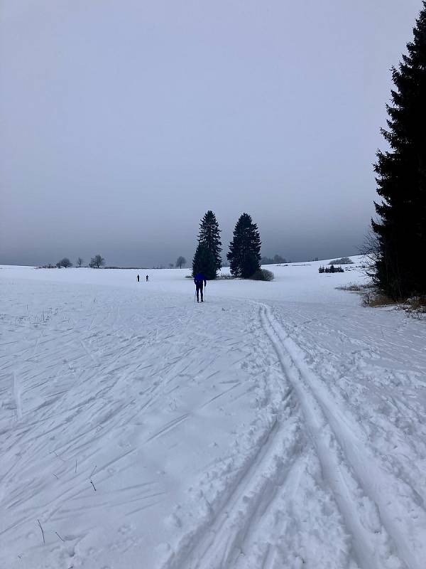 Běžkaři neváhali a vyrazili na stopy