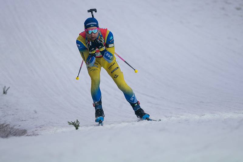 Závod SP v biatlonu (štafeta mužů 4 x 7,5 km) v Novém Městě na Moravě.