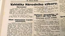 Informace o vzniku samostatné republiky přinesl také nejbližší týdeník Horácké listy, jenž vyšel v sobotu 2. listopadu 1918.