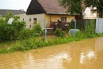 Povodně v červenci 2009 v Radostíně nad Oslavou.