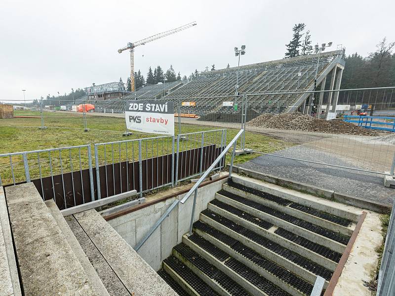 Stavební práce ve Vysočina areně v Novém Městě na Moravě.