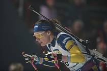 Olympijská vítězka Hanna Öbergová má z biatlonového MS v Novém Městě na Moravě bronz ze smíšené štafety. Ilustrační snímek