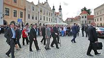 Prezident Zeman navštívil Telč.