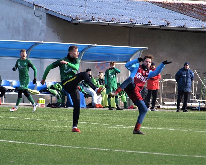 Z přípravného fotbalového utkání Bohemia Poděbrady - Polaban Nymburk (3:1)