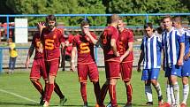 Z fotbalového utkání I.A třídy Slovan Poděbrady - Pšovka Mělník (4:1)