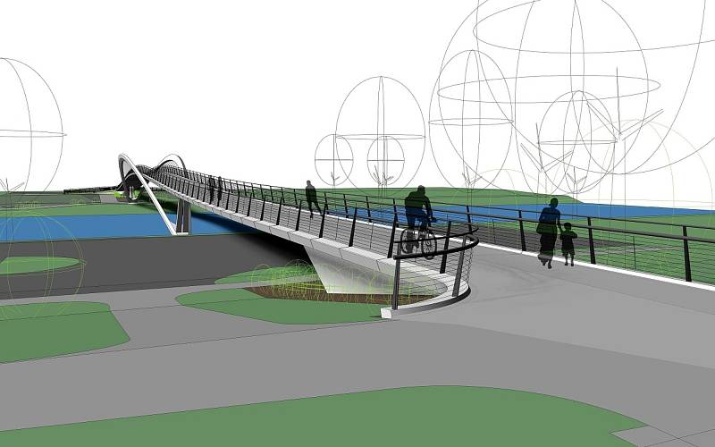 Město předá staveniště 7. září a doba stavby lávky je stanovena na 55 týdnů.