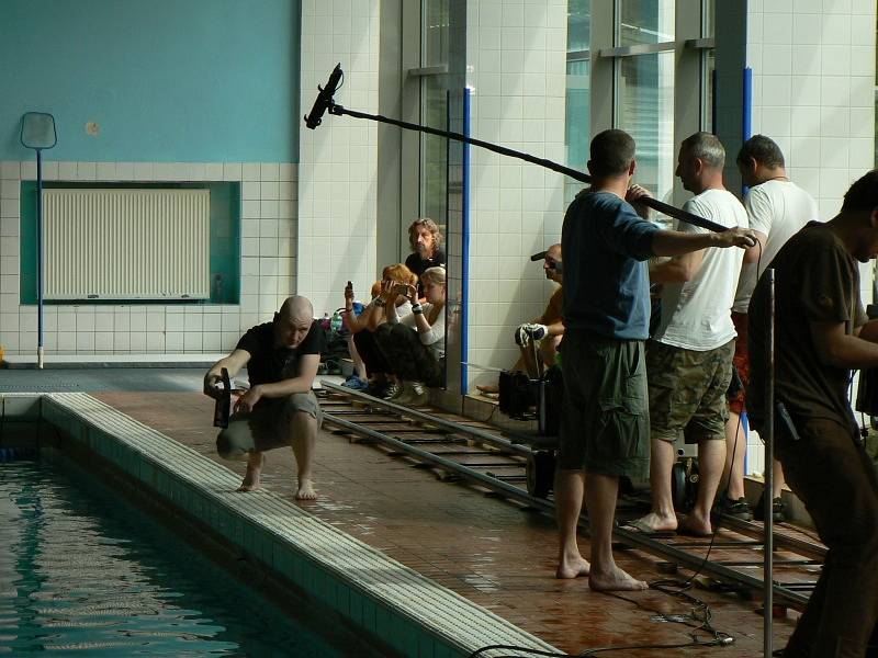 Natáčení v nymburském bazénu