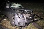 Mercedes Benz po nehodě u Dymokur