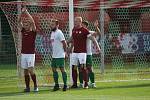 Z fotbalového utkání krajského přeboru Bohemia Poděbrady - Polaban Nymburk (2:0)