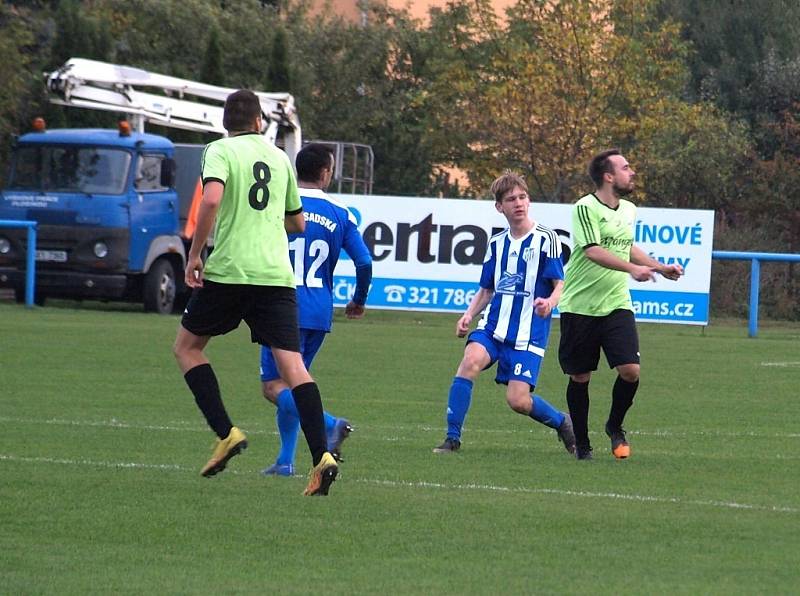 Z fotbalového utkání I.B třídy Sadská - Milovice (3:0)