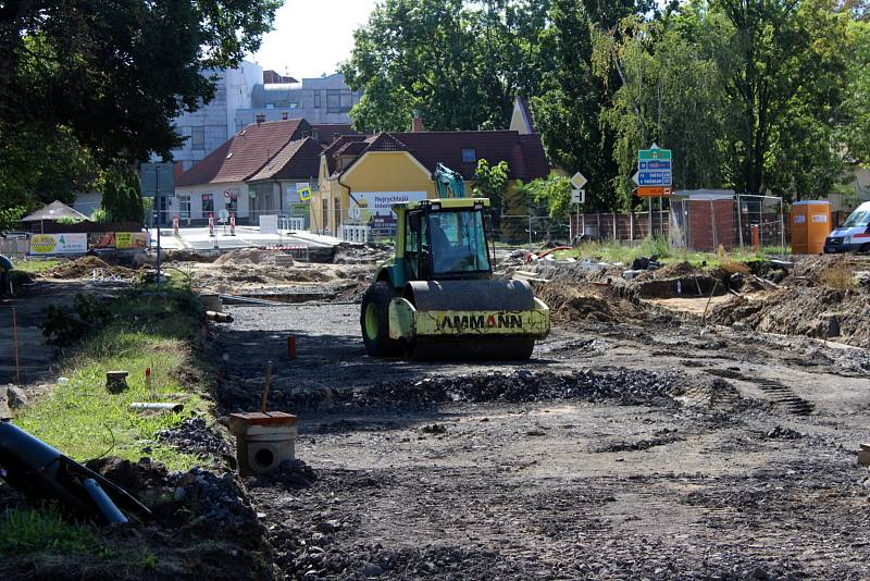 Situace na staveništi ve středu 2. září v 10.45.