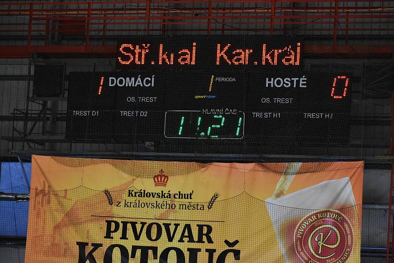 Sport hokej Mládežnické MČR krajů Středočeský kraj (modrá) vs. Karlovarský kraj