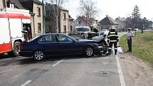 Nehoda ve Zbožské ulici, pri níž hořelo auto