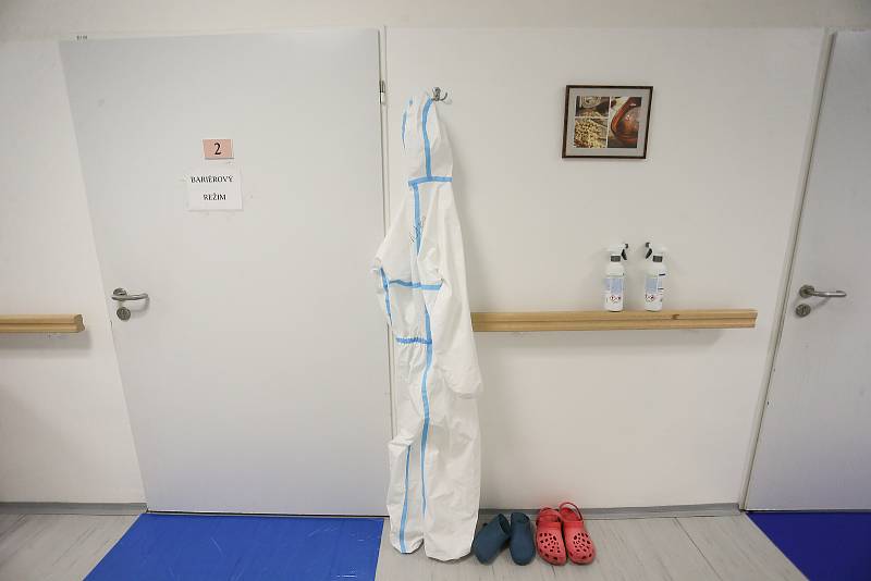Oddělení pro pacienty s covid-19 v Nemocnici Nymburk.