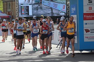 Z mezinárodních chodeckých závodů na Kolonádě v Poděbradech (6. dubna 2024)