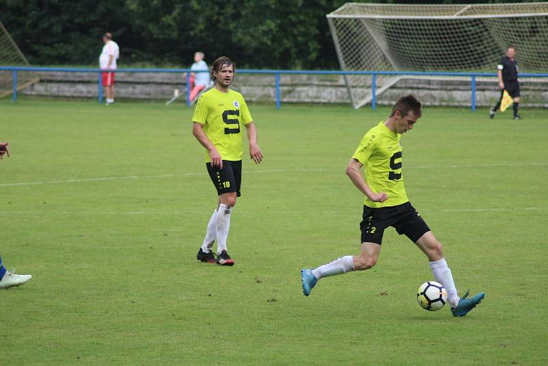 Z přípravného fotbalového utkání Slovan Poděbrady - Chotětov (4:2)