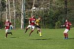 Z fotbalového utkání krajského přeboru Poříčí nad Sázavou - Bohemia Poděbrady (2:1)