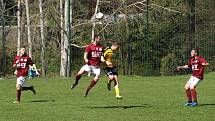 Z fotbalového utkání krajského přeboru Poříčí nad Sázavou - Bohemia Poděbrady (2:1)