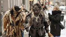 Krampus čerti v Lysé nad Labem v sobotu 4. prosince 2021.