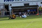 Z fotbalového derby I.B třídy Bohemia Poděbrady - Slovan Poděbrady (2:1)