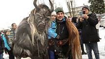 Krampus čerti v Lysé nad Labem v sobotu 4. prosince 2021.