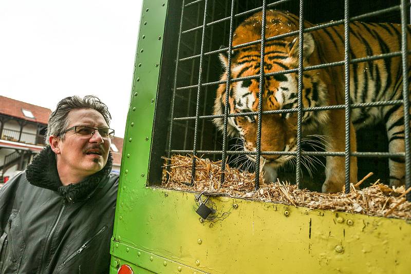 Letos na jaře při návštěvě Cirkusu Jo - Joo v jeho zimovišti ve Zbožíčku.