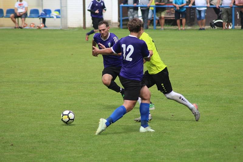 Z přípravného fotbalového utkání Slovan Poděbrady - Chotětov (4:2)