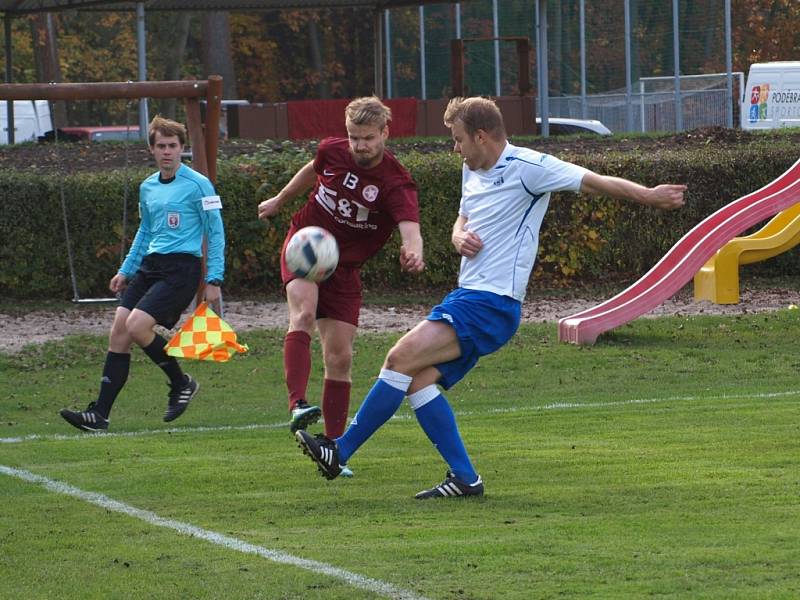 Z fotbalového utkání I.A třídy Bohemia Poděbrady - Union Čelákovice (2:0)