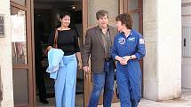 Americká astronautka s manželem strávili jeden den v Poděbradech. 