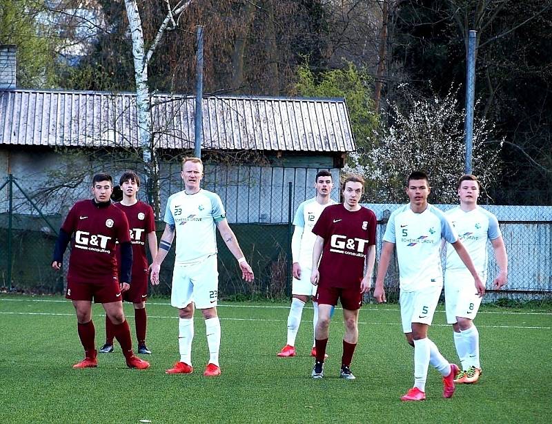 Z fotbalového utkání okresního přeboru Bohemia Poděbrady B - Polaban Nymburk B (0:2)