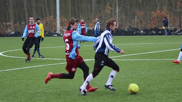 Z přípravného fotbalového utkání Bohemia Poděbrady - Sadská (1:1)