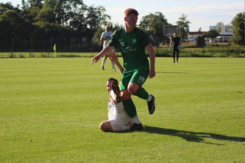 Z přípravného fotbalového utkání Polaban Nymburk - Bohemia Poděbrady (2:2)