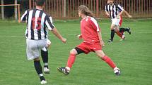 Z fotbalového derby I.B třídy Ostrá - Milovice (2:0)