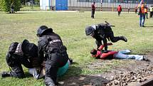 Mezinárodní policejní cvičení Railex 2017 se konalo uplynulé dva dny v nymburském železničním depu.