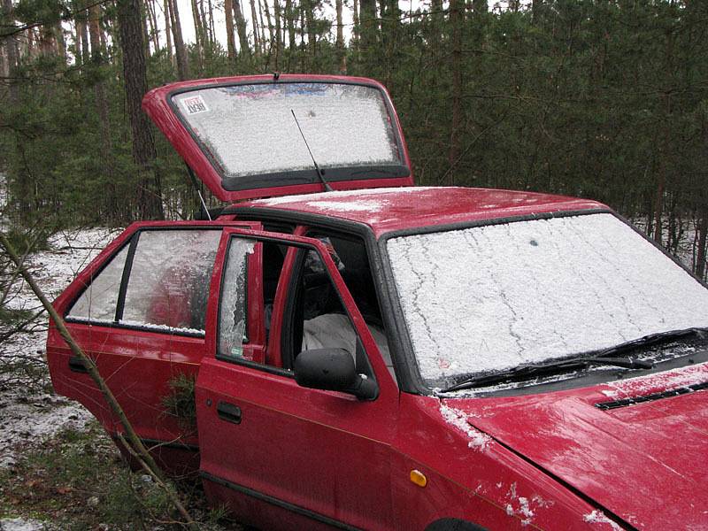 Dva mladí lidé zřejmě spáchali sebevraždu v autě. Hadici nasadili na výfuk a druhý konec utěsnili zadním okýnkem. Auto s dvěma mrtvými bylo nalezeno ve čtvrtek dopoledne v lese nedaleko Osečka