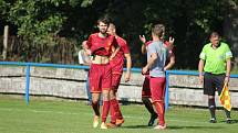 Z fotbalového utkání I.A třídy Slovan Poděbrady - Pšovka Mělník (4:1)