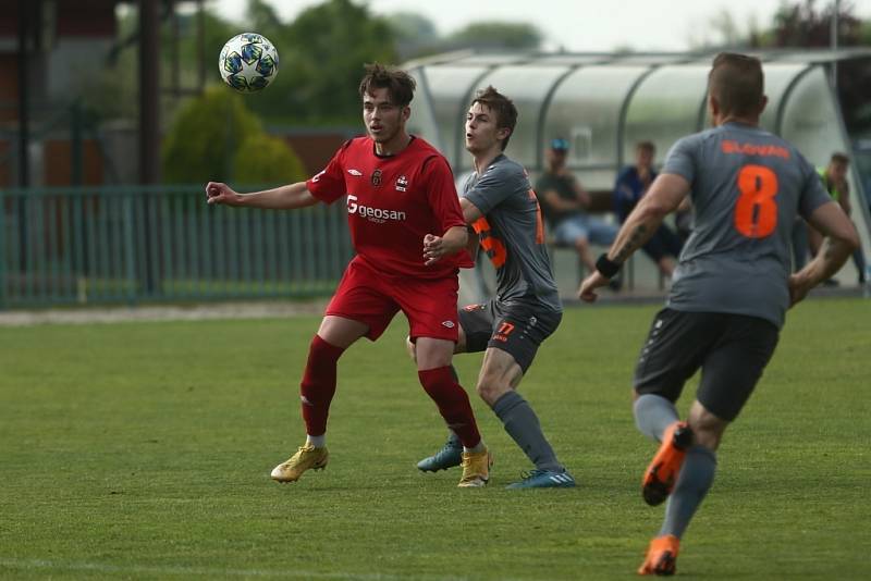 Z fotbalového utkání turnaje Sokoleč cup Velim - Slovan Poděbrady (3:1)