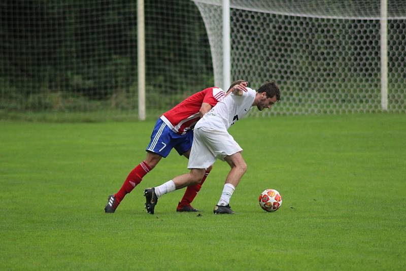 Z fotbalového utkání krajského přeboru Bohemia Poděbrady - Kosoř (5:0)