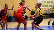 Z basketbalového utkání Středočeského přeboru starších minižákyň U13 Sadská - Mladá Boleslav (119:12)