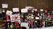 Při basketbalovém utkání Kooperativa NBL v Nymburce byl vytvořen nový rekord – nejnižší věkový průměr diváků na jednom zápase nejvyšší české basketbalové soutěže.