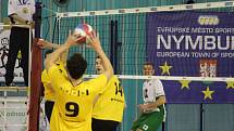 Z volejbalového utkání první ligy Nymburk - Brno (3:0)