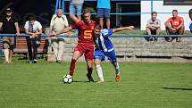 Z fotbalového utkání I.A třídy Slovan Poděbrady - Pšovka Mělník (4:1)