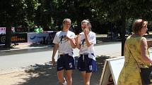 Mezinárodní turnaj v basketu tři na tři se hrál na poděbradské kolonádě.