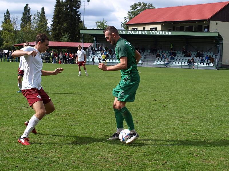 Z fotbalového utkání I.A třídy Polaban Nymburk - Bohemia Poděbrady (3:1)